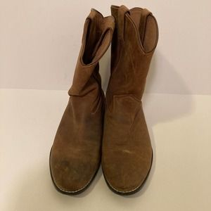 Justin Boots 3410Y Cowboy Western Leather Youth 6D